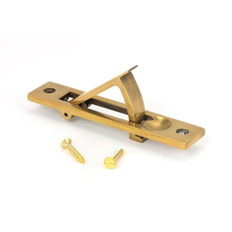 From The Anvil - Aged Brass 125mm x 25mm Edge Pull | Sku. 48332 | Trade Door Handles.