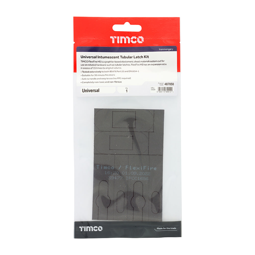 This is an image of Timco - Universal Intumescent Tubular Latch Kit Universal (1 Each TIMpac) 487050