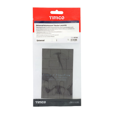 This is an image of Timco - Universal Intumescent Tubular Latch Kit Universal (1 Each TIMpac) 487050