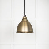 From The Anvil - Aged Brass Brindley Pendant | Sku. 49497 | Trade Door Handles.