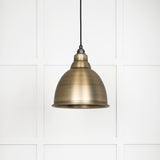 From The Anvil - Aged Brass Brindley Pendant | Sku. 49497 | Trade Door Handles.