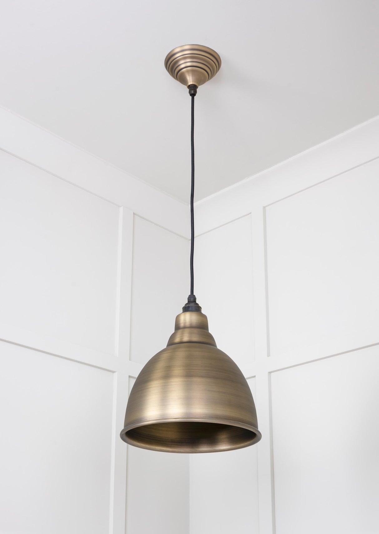From The Anvil - Aged Brass Brindley Pendant | Sku. 49497 | Trade Door Handles.