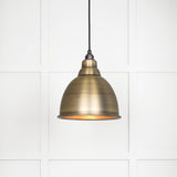 From The Anvil - Aged Brass Brindley Pendant | Sku. 49497 | Trade Door Handles.