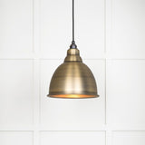 From The Anvil - Aged Brass Brindley Pendant | Sku. 49497 | Trade Door Handles.