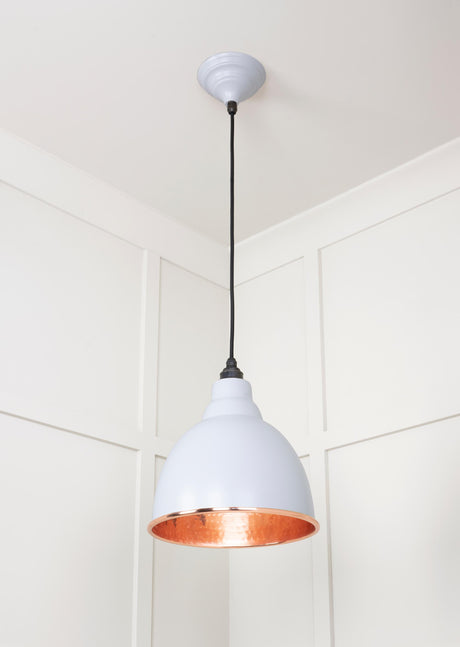 From The Anvil - Hammered Copper Brindley Pendant in Birch | Sku. 49500BI | Trade Door Handles.