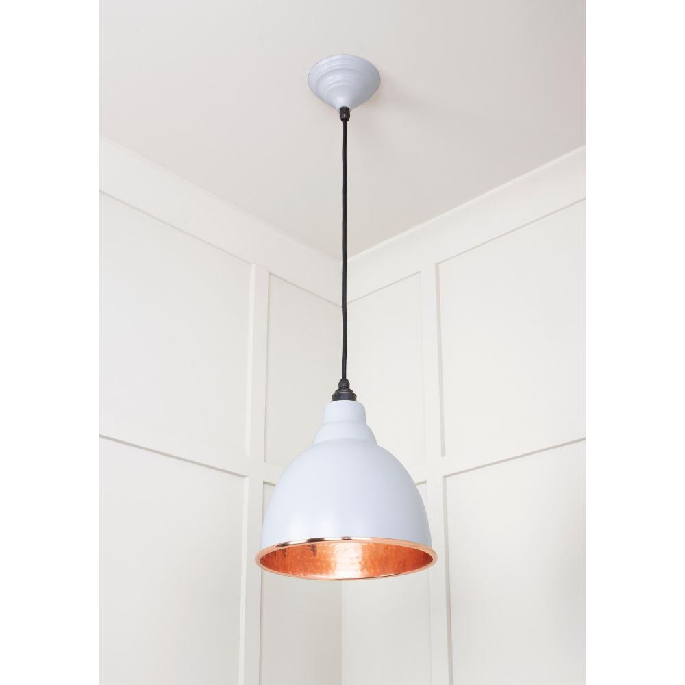 From The Anvil - Hammered Copper Brindley Pendant in Birch | Sku. 49500BI | Trade Door Handles.