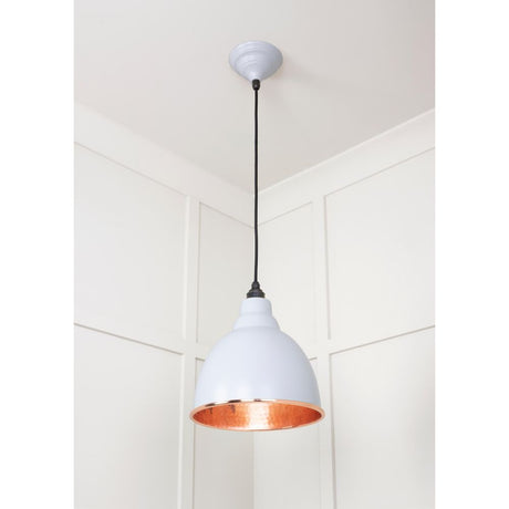 From The Anvil - Hammered Copper Brindley Pendant in Birch | Sku. 49500BI | Trade Door Handles.