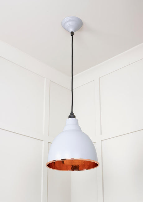 From The Anvil - Hammered Copper Brindley Pendant in Birch | Sku. 49500BI | Trade Door Handles.