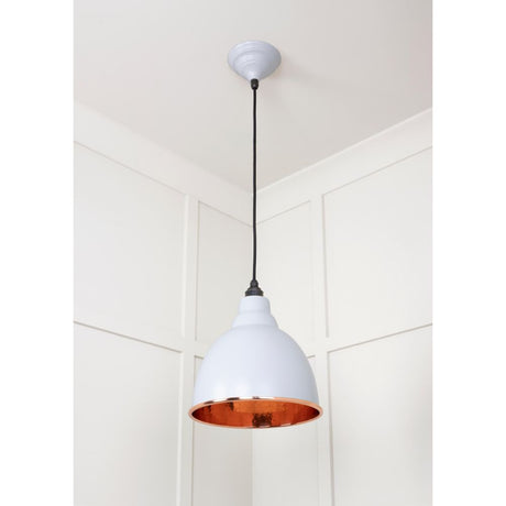 From The Anvil - Hammered Copper Brindley Pendant in Birch | Sku. 49500BI | Trade Door Handles.