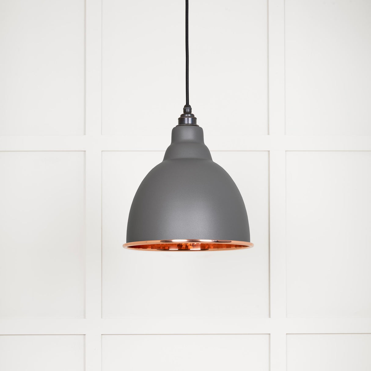 From The Anvil - Hammered Copper Brindley Pendant in Bluff | Sku. 49500BL | Trade Door Handles.