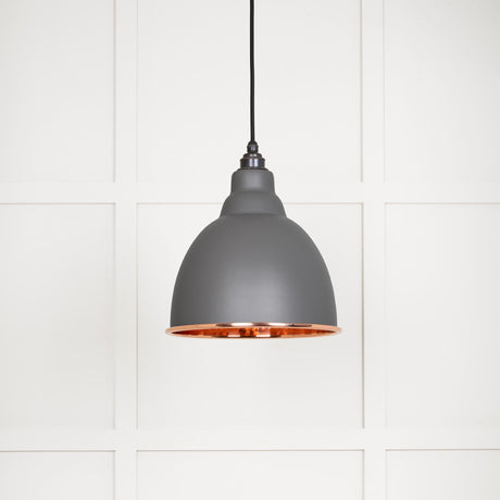 From The Anvil - Hammered Copper Brindley Pendant in Bluff | Sku. 49500BL | Trade Door Handles.