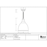 From The Anvil - Hammered Copper Brindley Pendant in Bluff | Sku. 49500BL | Trade Door Handles.