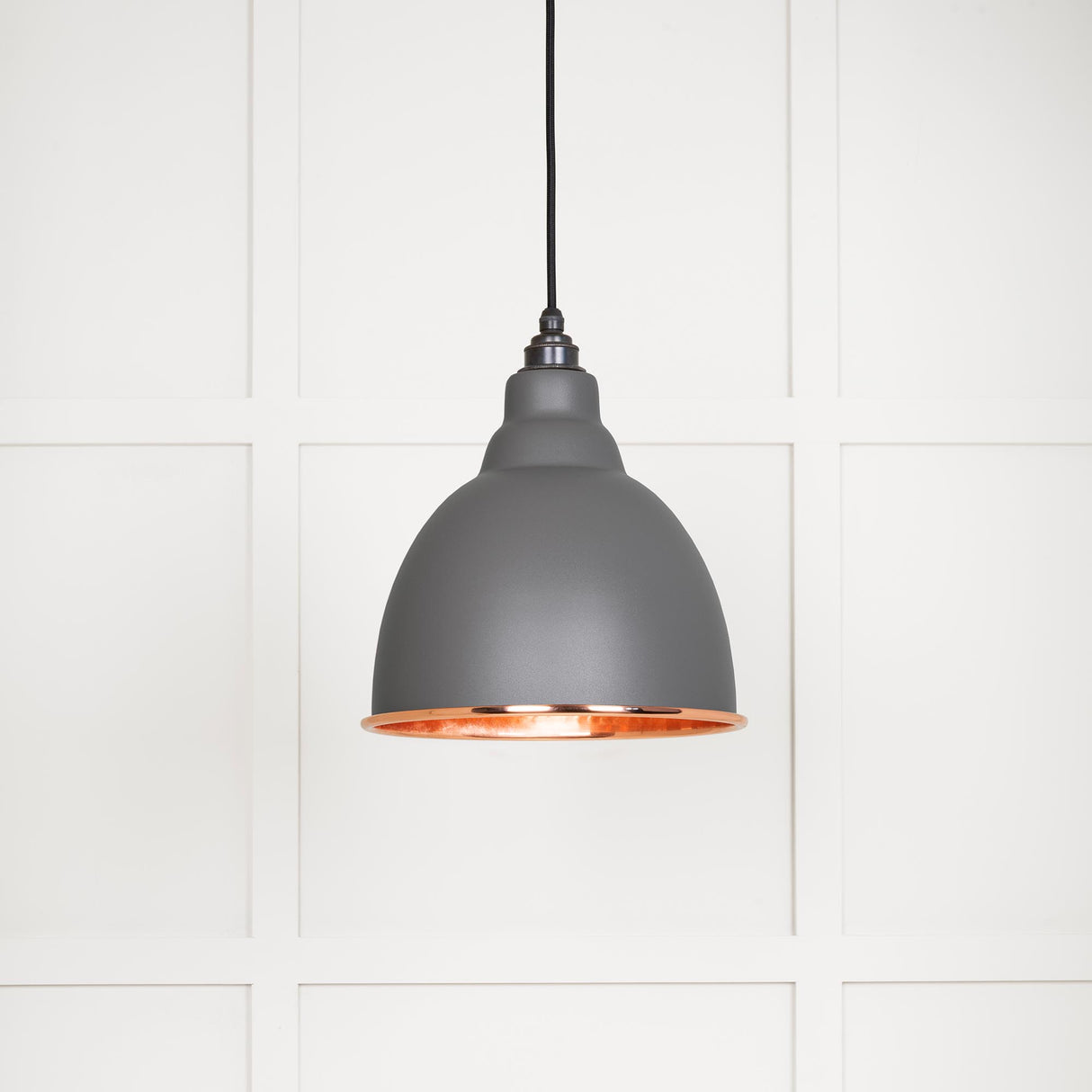 From The Anvil - Hammered Copper Brindley Pendant in Bluff | Sku. 49500BL | Trade Door Handles.