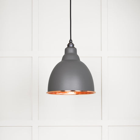From The Anvil - Hammered Copper Brindley Pendant in Bluff | Sku. 49500BL | Trade Door Handles.