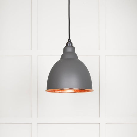 From The Anvil - Hammered Copper Brindley Pendant in Bluff | Sku. 49500BL | Trade Door Handles.