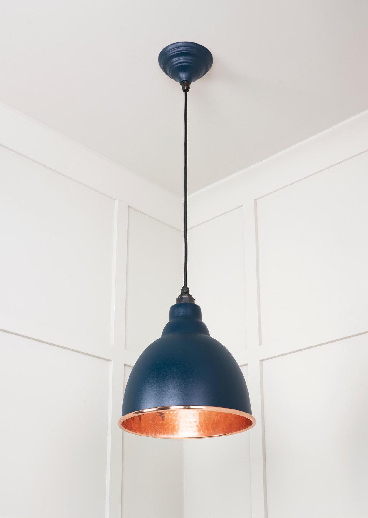 From The Anvil - Hammered Copper Brindley Pendant in Dusk | Sku. 49500DU | Trade Door Handles.