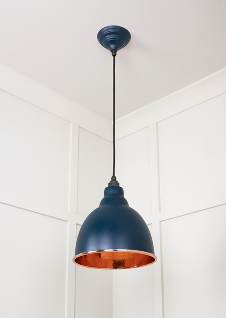 From The Anvil - Hammered Copper Brindley Pendant in Dusk | Sku. 49500DU | Trade Door Handles.