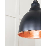From The Anvil - Hammered Copper Brindley Pendant in Elan Black | Sku. 49500EB | Trade Door Handles.