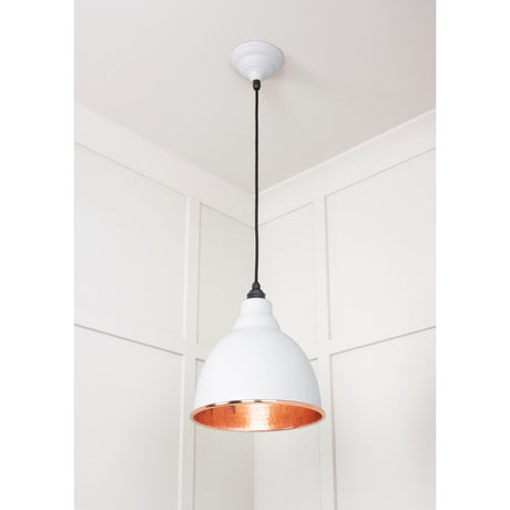 From The Anvil - Hammered Copper Brindley Pendant in Flock | Sku. 49500F | Trade Door Handles.