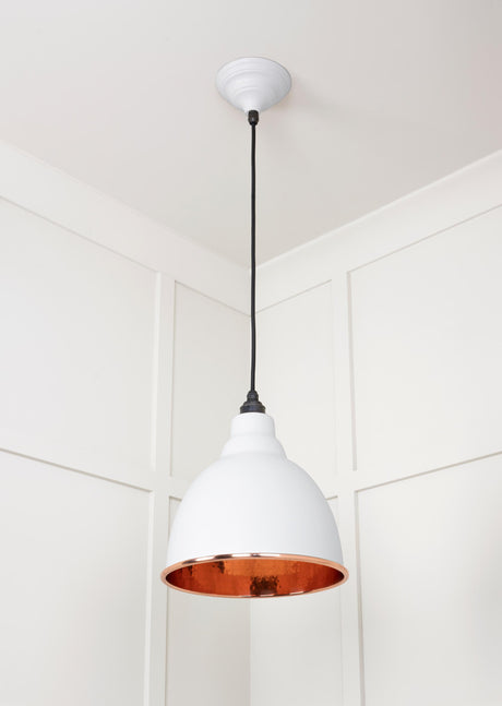 From The Anvil - Hammered Copper Brindley Pendant in Flock | Sku. 49500F | Trade Door Handles.