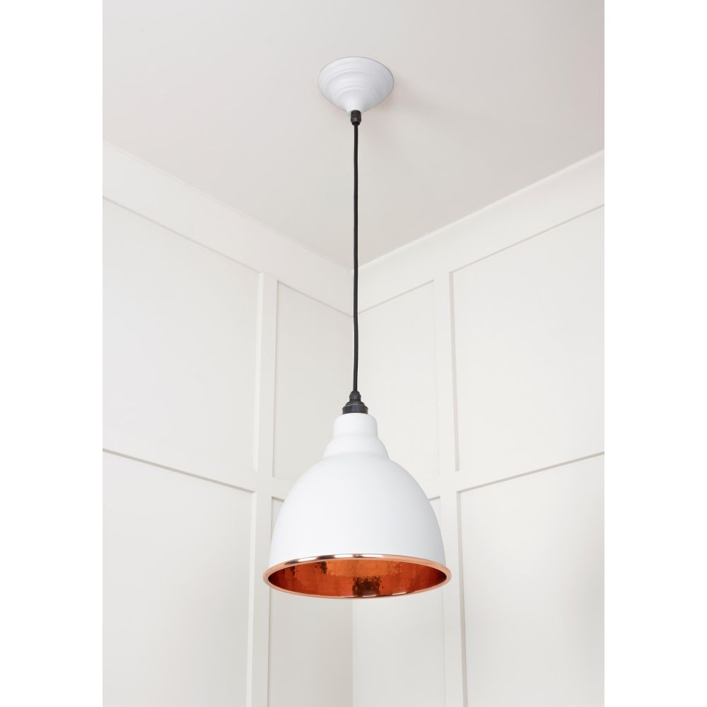 From The Anvil - Hammered Copper Brindley Pendant in Flock | Sku. 49500F | Trade Door Handles.