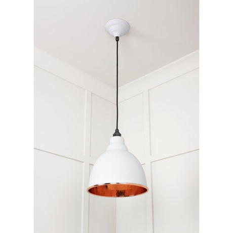 From The Anvil - Hammered Copper Brindley Pendant in Flock | Sku. 49500F | Trade Door Handles.