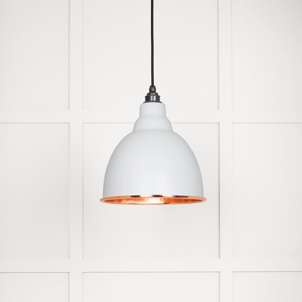 From The Anvil - Hammered Copper Brindley Pendant in Flock | Sku. 49500F | Trade Door Handles.
