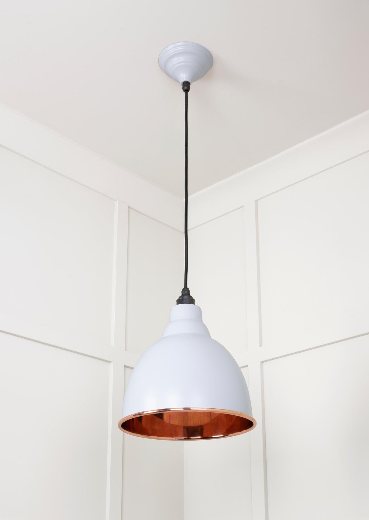 From The Anvil - Smooth Copper Brindley Pendant in Birch | Sku. 49500SBI | Trade Door Handles.