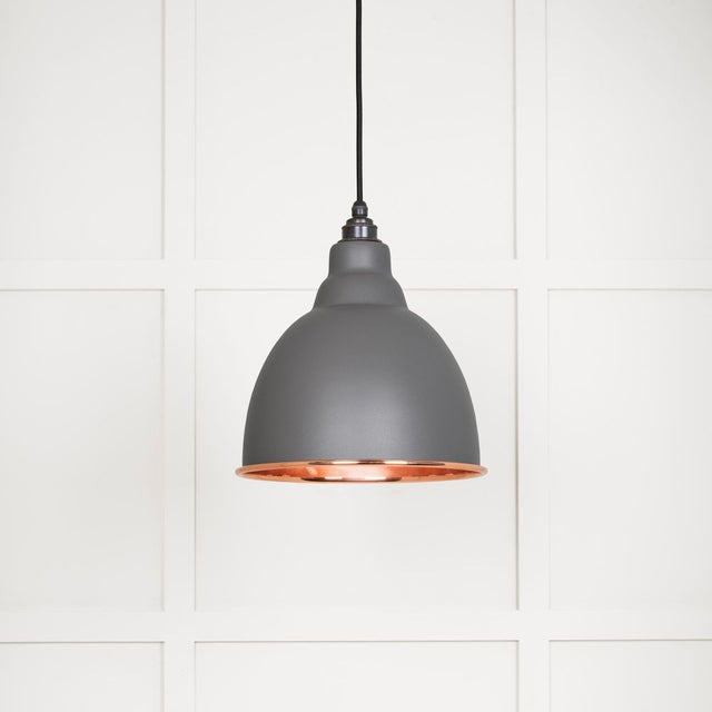 From The Anvil - Smooth Copper Brindley Pendant in Bluff | Sku. 49500SBL | Trade Door Handles.