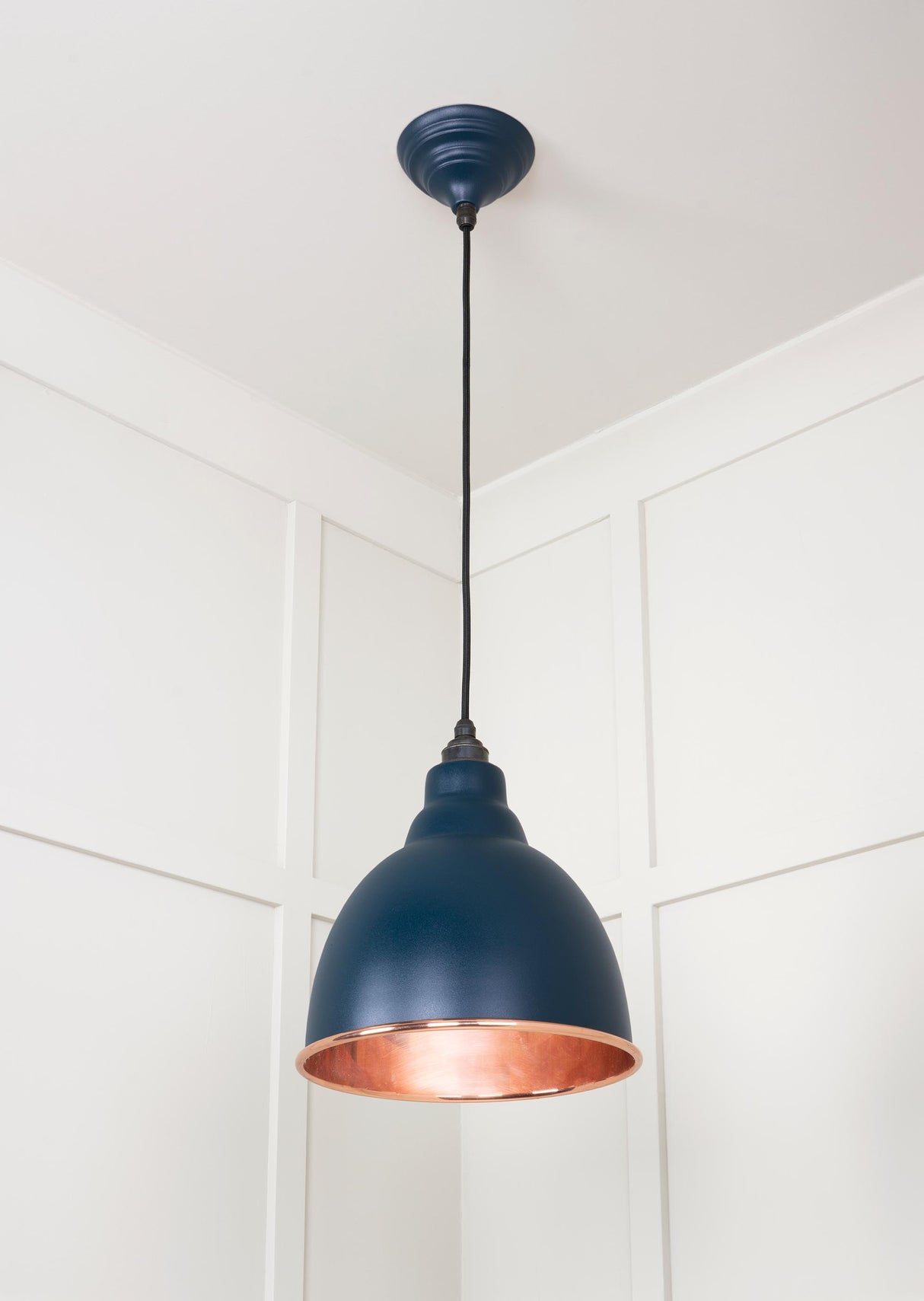 From The Anvil - Smooth Copper Brindley Pendant in Dusk | Sku. 49500SDU | Trade Door Handles.