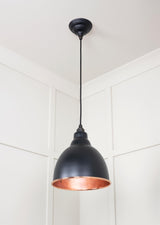 From The Anvil - Smooth Copper Brindley Pendant in Elan Black | Sku. 49500SEB | Trade Door Handles.