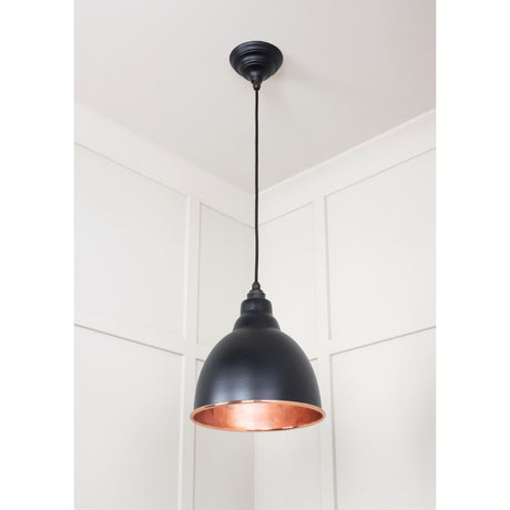 From The Anvil - Smooth Copper Brindley Pendant in Elan Black | Sku. 49500SEB | Trade Door Handles.