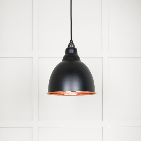 From The Anvil - Smooth Copper Brindley Pendant in Elan Black | Sku. 49500SEB | Trade Door Handles.