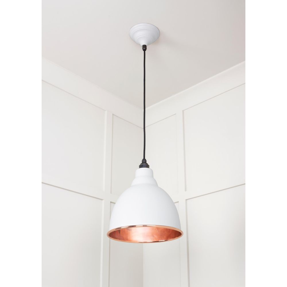 From The Anvil - Smooth Copper Brindley Pendant in Flock | Sku. 49500SF | Trade Door Handles.