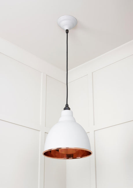 From The Anvil - Smooth Copper Brindley Pendant in Flock | Sku. 49500SF | Trade Door Handles.