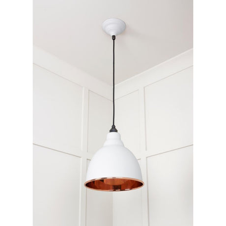 From The Anvil - Smooth Copper Brindley Pendant in Flock | Sku. 49500SF | Trade Door Handles.