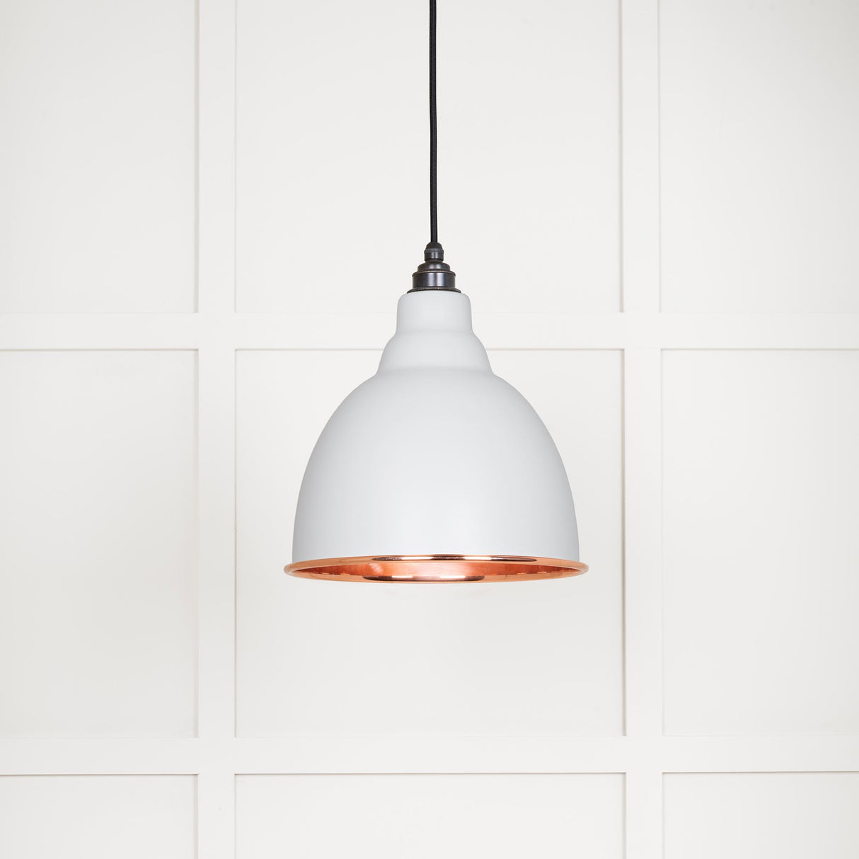 From The Anvil - Smooth Copper Brindley Pendant in Flock | Sku. 49500SF | Trade Door Handles.