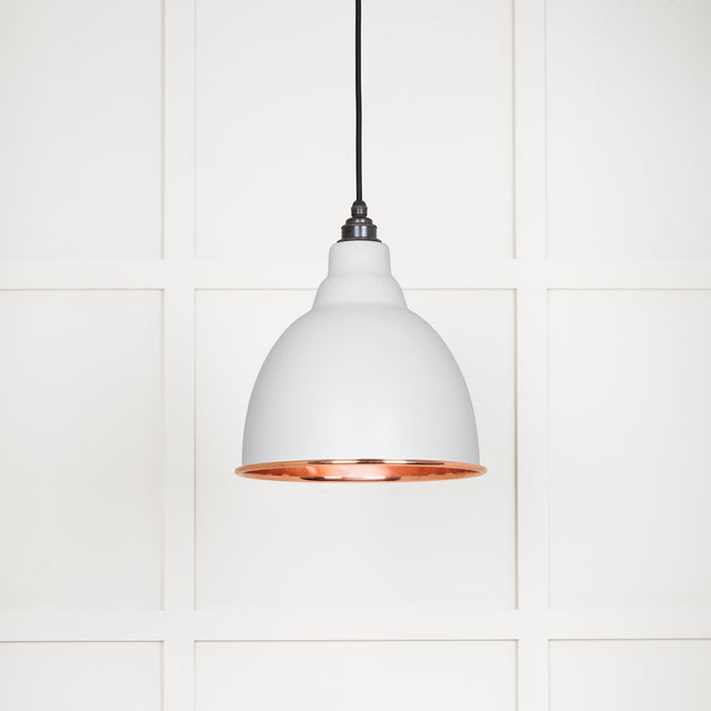 From The Anvil - Smooth Copper Brindley Pendant in Flock | Sku. 49500SF | Trade Door Handles.