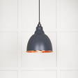 From The Anvil - Hammered Copper Brindley Pendant in Slate | Sku. 49500SL | Trade Door Handles.