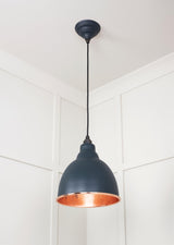 From The Anvil - Hammered Copper Brindley Pendant in Soot | Sku. 49500SO | Trade Door Handles.