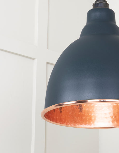 From The Anvil - Hammered Copper Brindley Pendant in Soot | Sku. 49500SO | Trade Door Handles.