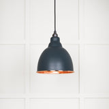 From The Anvil - Hammered Copper Brindley Pendant in Soot | Sku. 49500SO | Trade Door Handles.