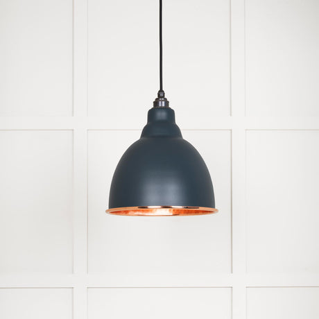 From The Anvil - Hammered Copper Brindley Pendant in Soot | Sku. 49500SO | Trade Door Handles.