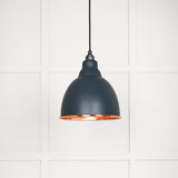 From The Anvil - Hammered Copper Brindley Pendant in Soot | Sku. 49500SO | Trade Door Handles.