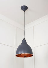 From The Anvil - Smooth Copper Brindley Pendant in Slate | Sku. 49500SSL | Trade Door Handles.