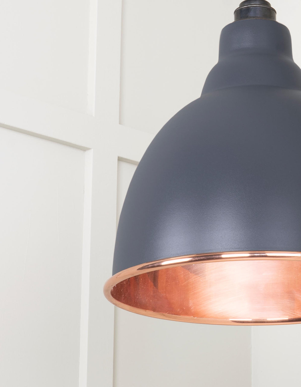 From The Anvil - Smooth Copper Brindley Pendant in Slate | Sku. 49500SSL | Trade Door Handles.