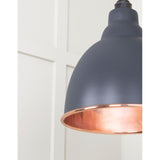 From The Anvil - Smooth Copper Brindley Pendant in Slate | Sku. 49500SSL | Trade Door Handles.