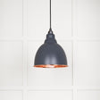 From The Anvil - Smooth Copper Brindley Pendant in Slate | Sku. 49500SSL | Trade Door Handles.