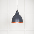 From The Anvil - Smooth Copper Brindley Pendant in Slate | Sku. 49500SSL | Trade Door Handles.