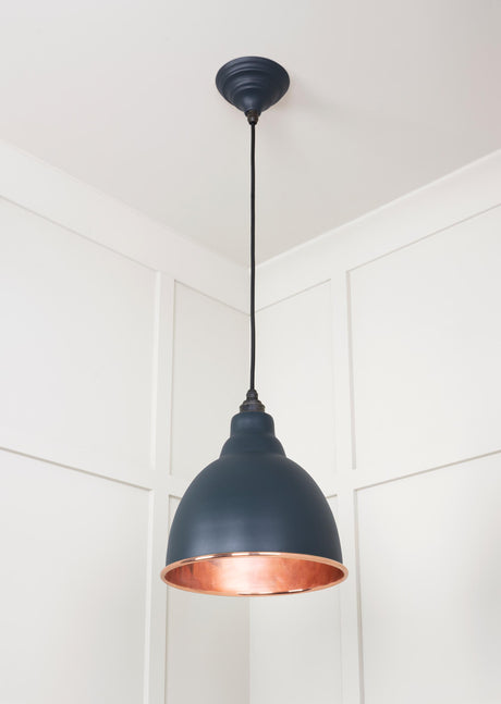 From The Anvil - Smooth Copper Brindley Pendant in Soot | Sku. 49500SSO | Trade Door Handles.